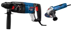 BOSCH 11255VSR SDS PLUS - 1" ROTARY HAMMER -GWS8 BULLDOG GRINDER COMBO